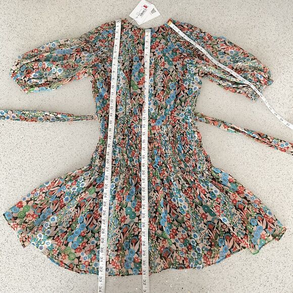 Ted Baker Dress 2 Floral Tiania Smock Panel Wrap Mini - Picture 8 of 11